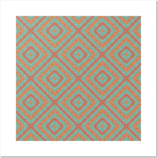 Colorful Square Pattern Posters and Art